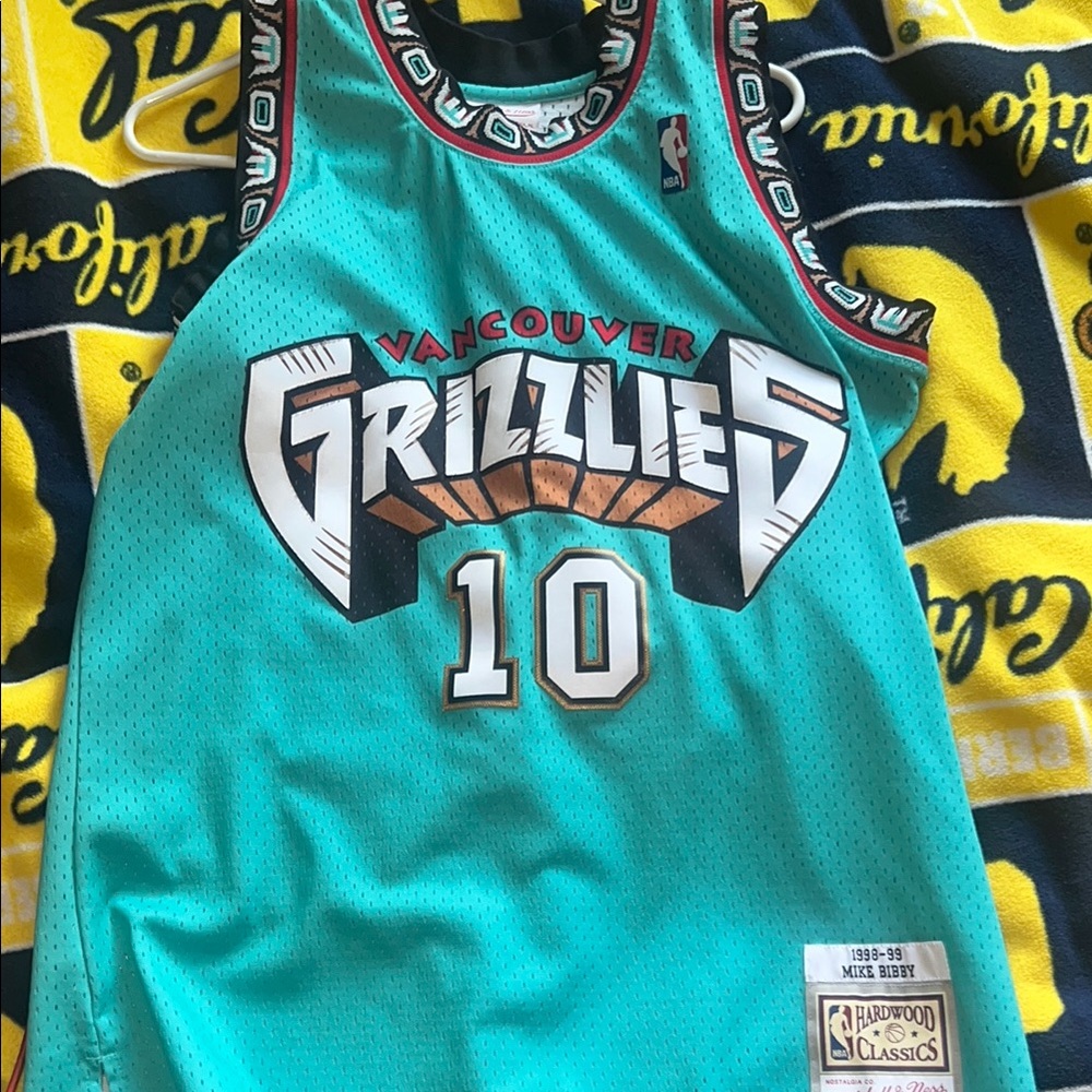 Mike Bibby #10 Vancouver Grizzlies Teal Jersey ( Authentic )